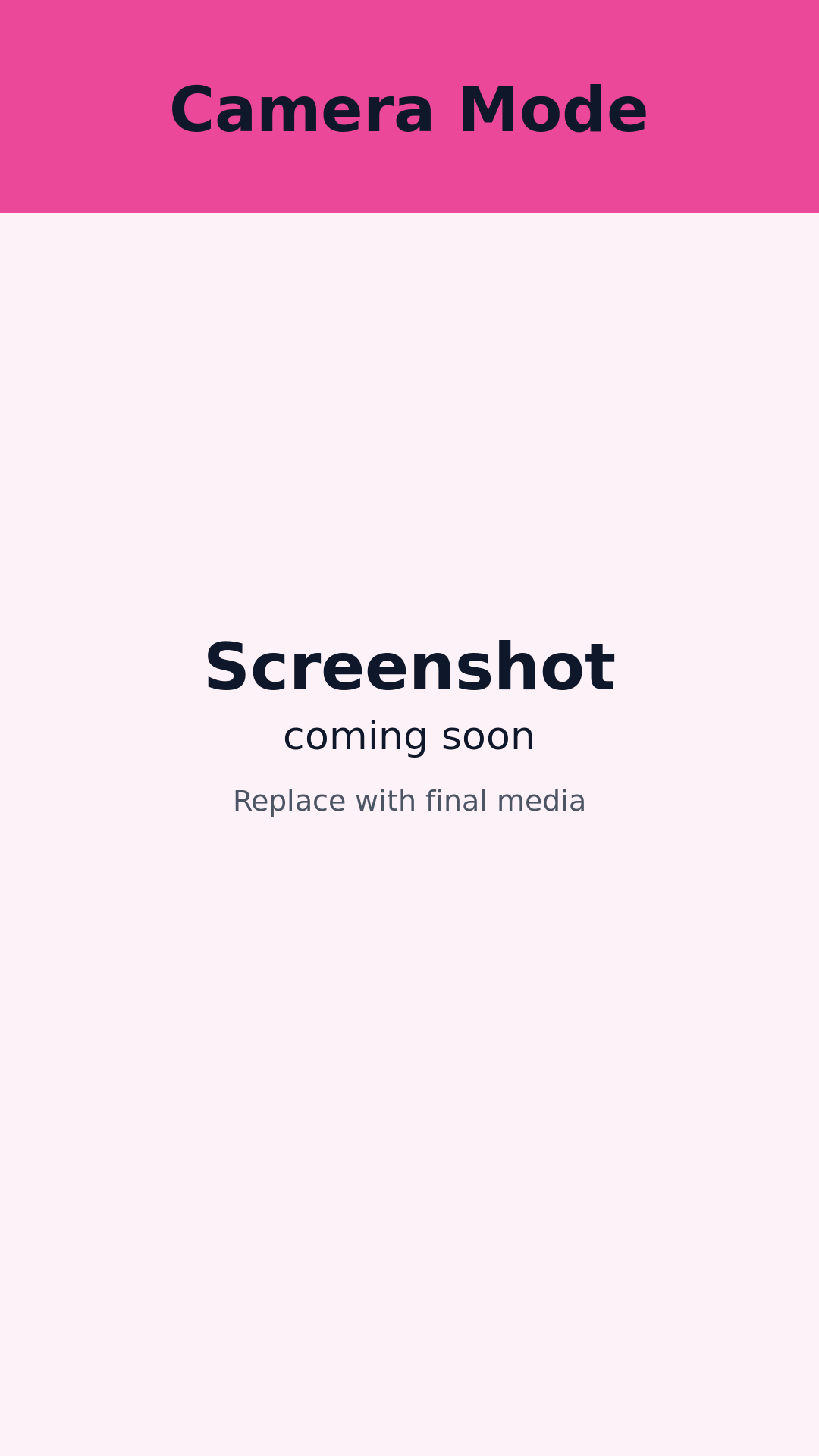 Placeholder for camera mode screenshot
